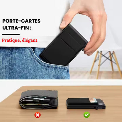 Porte-carte métal ultra-fin